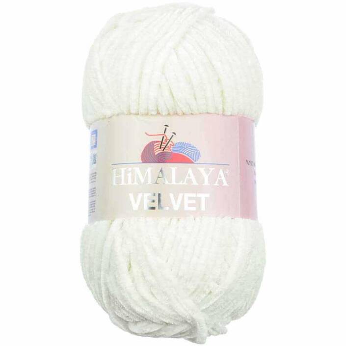 Himalaya Velvet Kadife El Örgü İpi 90063 Ekru - 1