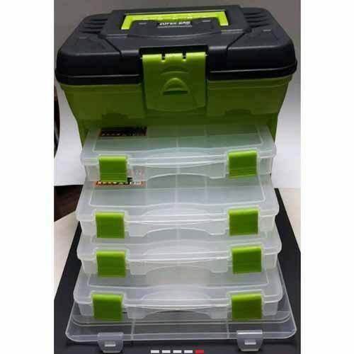 Hobi Kutusu Süper Bag Hobby Box Organizerli Takım Çantası Yeşil - 2