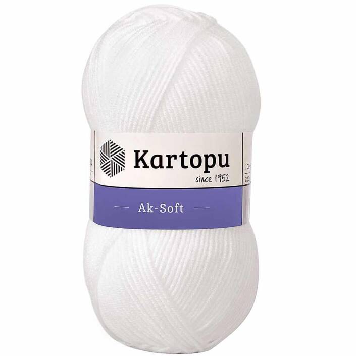 Kartopu Ak-soft El Örgü İpi 10 Beyaz - 1