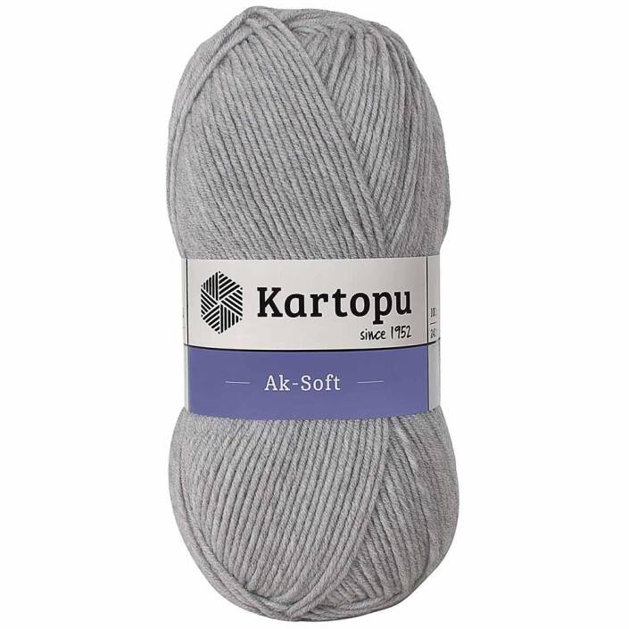 Kartopu Ak-soft El Örgü İpi 1000 Açık Gri - 1