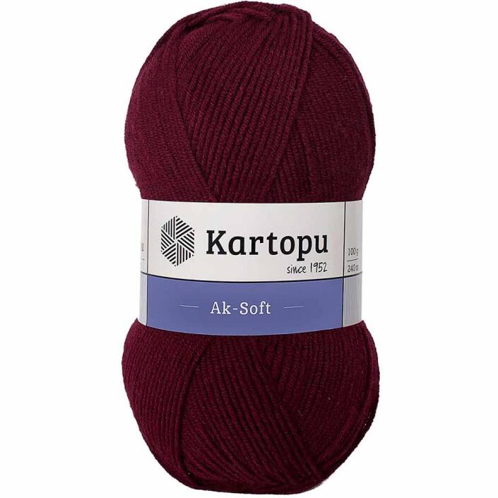 Kartopu Ak-soft El Örgü İpi 110 Bordo - 1