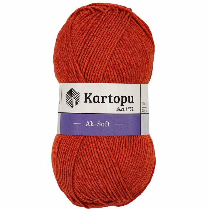 Kartopu Ak-soft El Örgü İpi 1210 Turuncu - 1