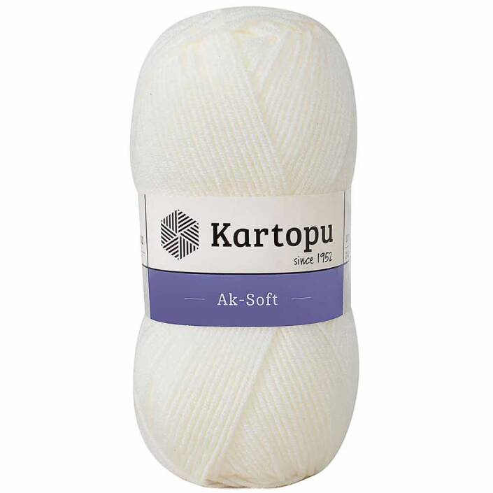 Kartopu Ak-soft El Örgü İpi 19 Ekru - 1