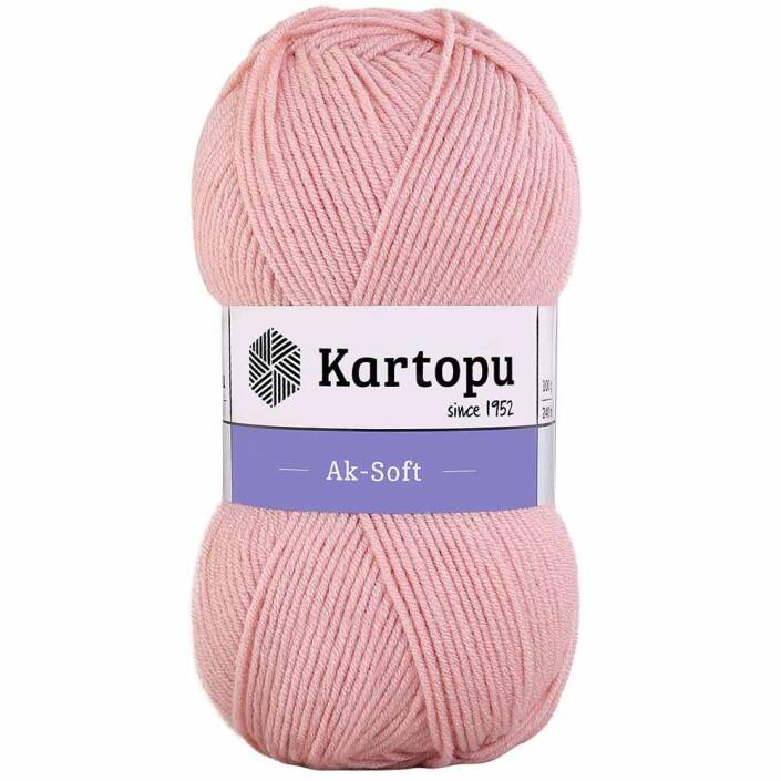 Kartopu Ak-soft El Örgü İpi 258 Pudra - 1