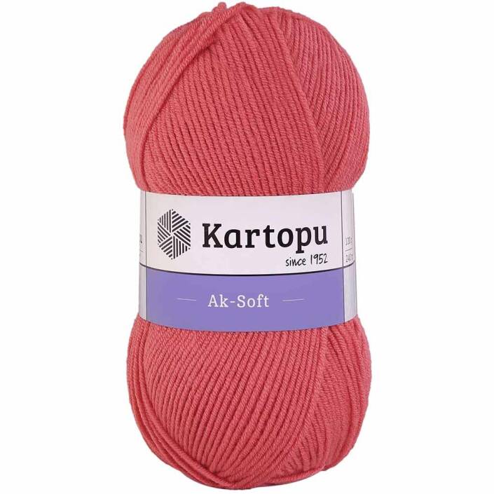 Kartopu Ak-soft El Örgü İpi 260 Mercan - 1