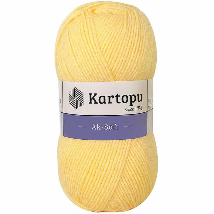 Kartopu Ak-soft El Örgü İpi 309 Açık Sarı - 1