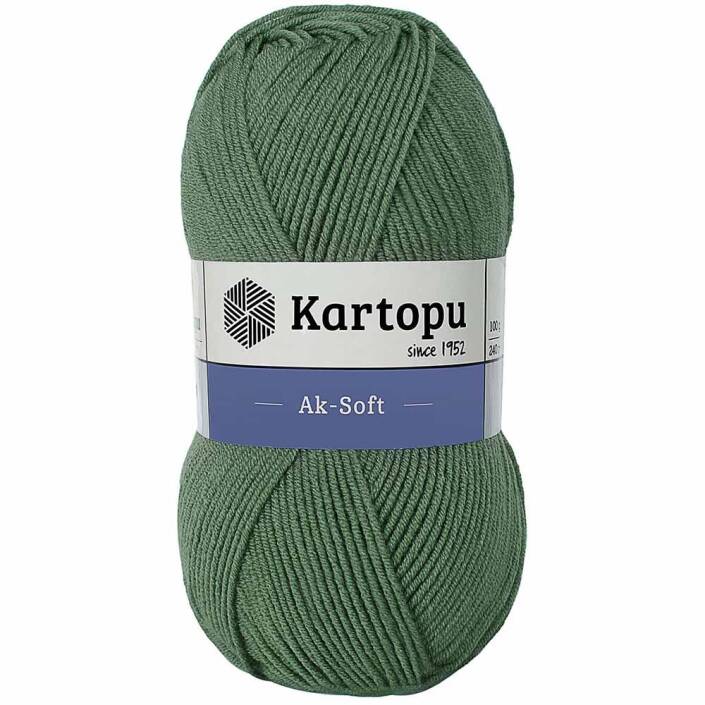 Kartopu Ak-soft El Örgü İpi 430 Çağla Yeşili - 1