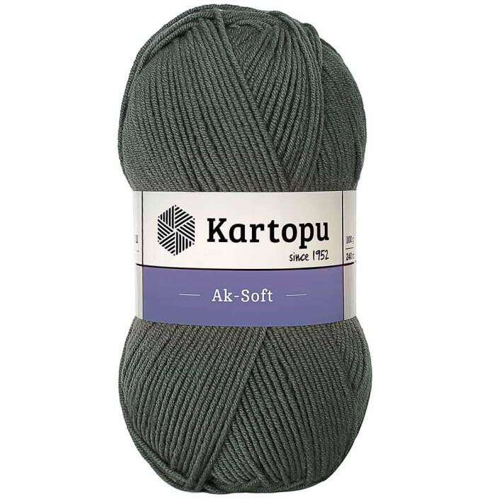 Kartopu Ak-soft El Örgü İpi 479 Küf Yeşili - 1