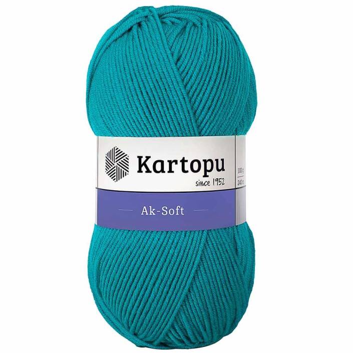 Kartopu Ak-soft El Örgü İpi 482 Okyanus Mavi - 1