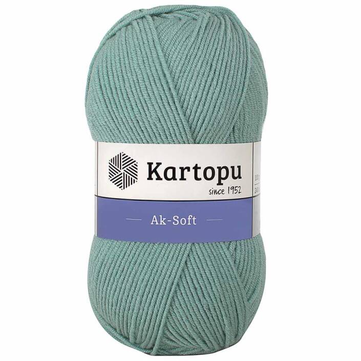 Kartopu Ak-soft El Örgü İpi 493 Mint Yeşili - 1