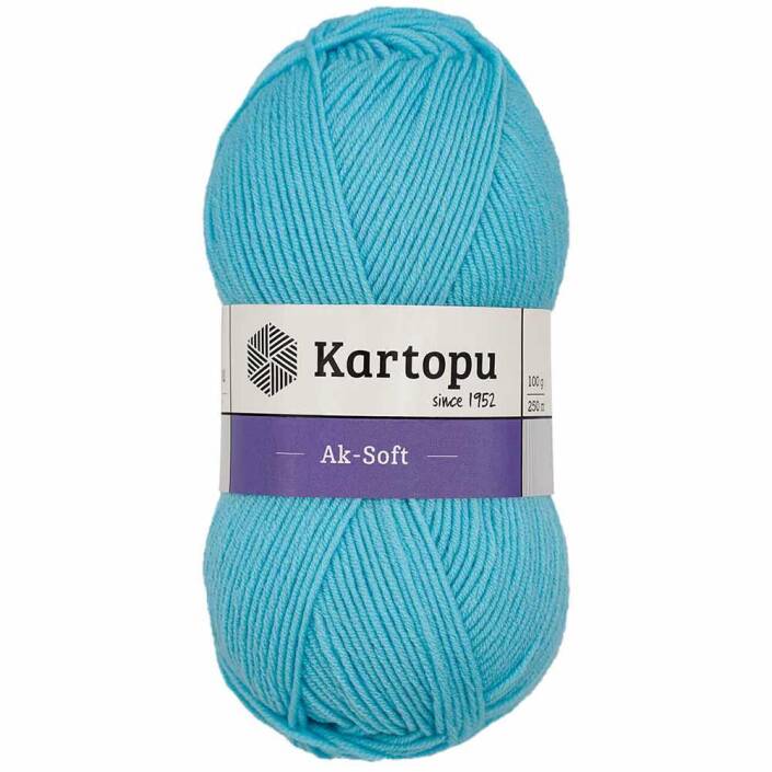 Kartopu Ak-soft El Örgü İpi 502 Gök Mavi - 1