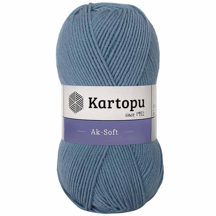 Kartopu Ak-soft El Örgü İpi 644 Soft Mavi - 1