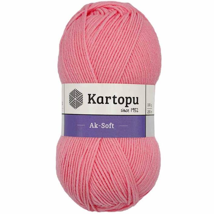 Kartopu Ak-soft El Örgü İpi 777 Pudra Pembe - 1