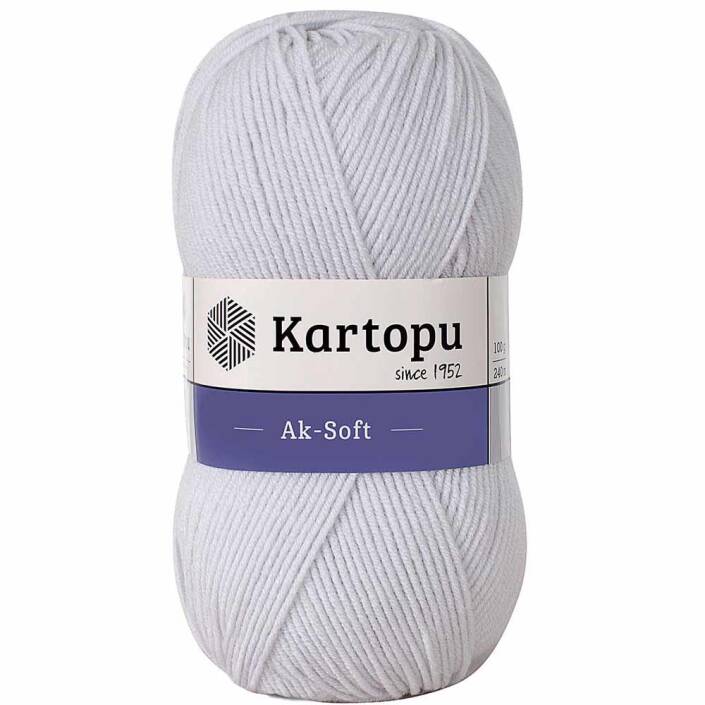 Kartopu Ak-soft El Örgü İpi 992 Alaska Gri - 1