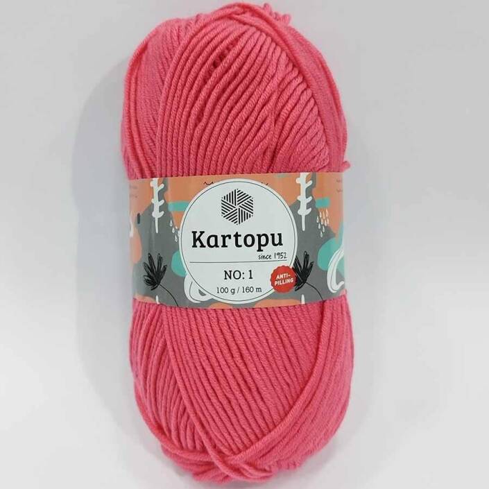 Kartopu No:1 El Örgü İpi 254 Pembe - 1