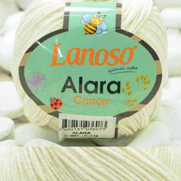 Lanoso Alara Amigurumi Örgü İpi 901 Krem - 2