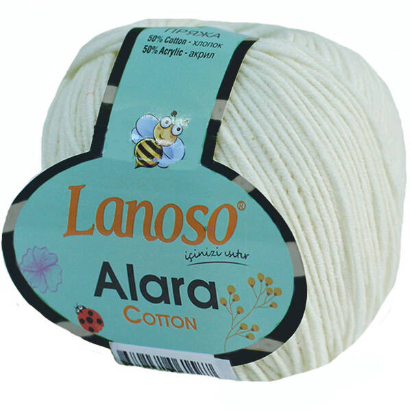 Lanoso Alara Amigurumi Örgü İpi 902 Kırık Beyaz - 1