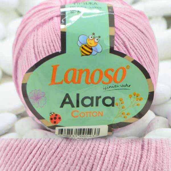 Lanoso Alara Amigurumi Örgü İpi 933 Pembeli Gri - 1