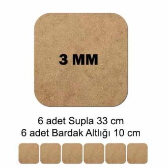 Mdf Supla Tabanı Seti 12 Parça ( 3m ) Kare - 1