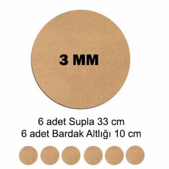 Mdf Supla Tabanı Seti 12 Parça ( 3m ) Yuvarlak - 1