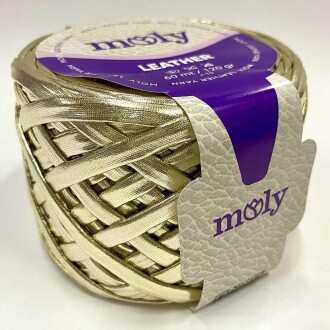 Moly Metalik Deri İp Açık Altın (120 Gr ) - 2