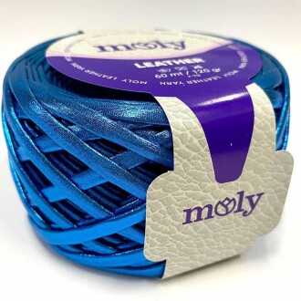 Moly Metalik Deri İp Mavi (120 Gr ) - 2