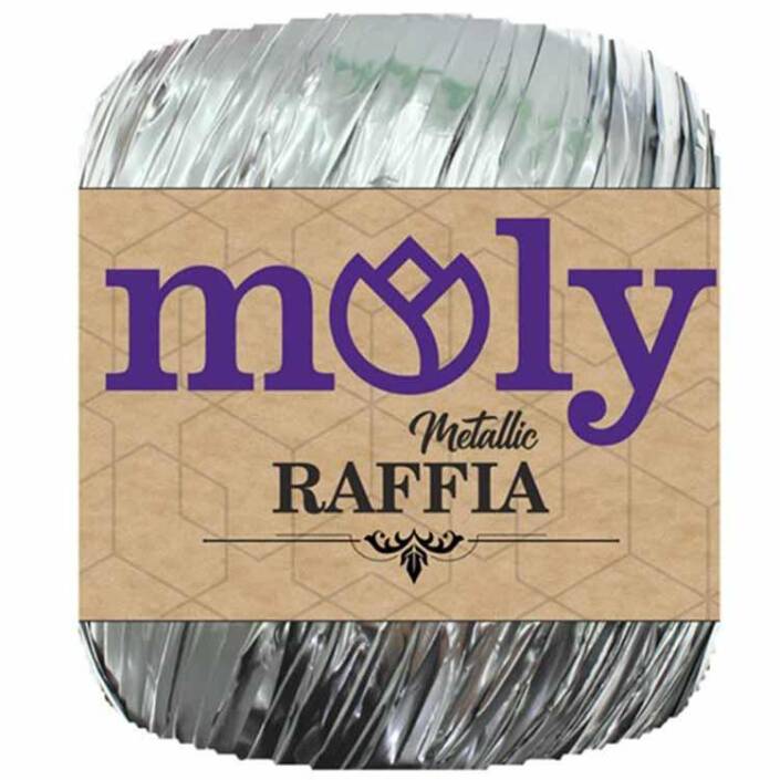 Moly Metalik Rafya ( 50 Gram ) Açık Gümüş - 2