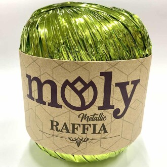 Moly Metalik Rafya ( 50 Gram ) Fıstık Yeşil - 1