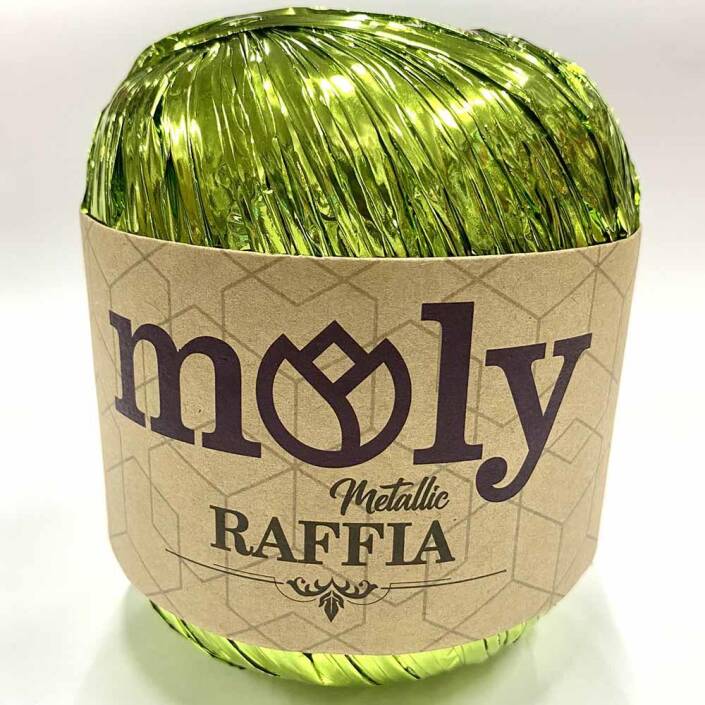 Moly Metalik Rafya ( 50 Gram ) Fıstık Yeşil - 1