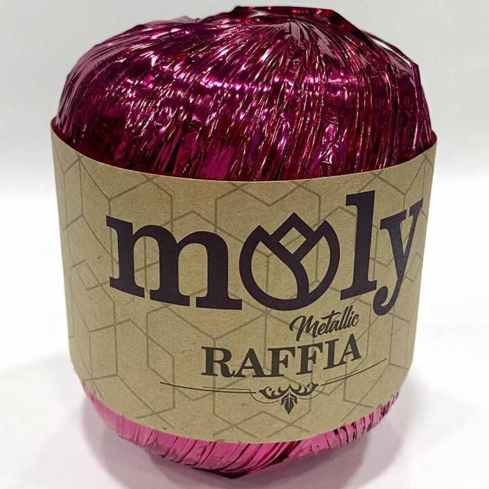 Moly Metalik Rafya ( 50 Gram ) Fuşya - 1