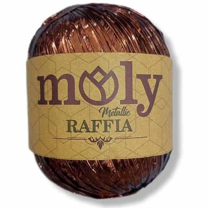 Moly Metalik Rafya ( 50 Gram ) Kahverengi - 1