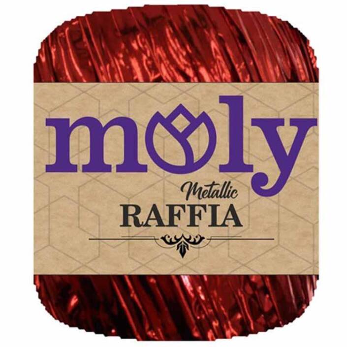 Moly Metalik Rafya ( 50 Gram ) Kırmızı - 3