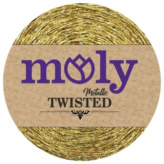 Moly Metalik Twisted Bükümlü Sim İp ( 250 Gram ) Altın - 3