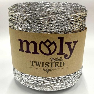 Moly Metalik Twisted Bükümlü Sim İp ( 250 Gram ) Gümüş - 1