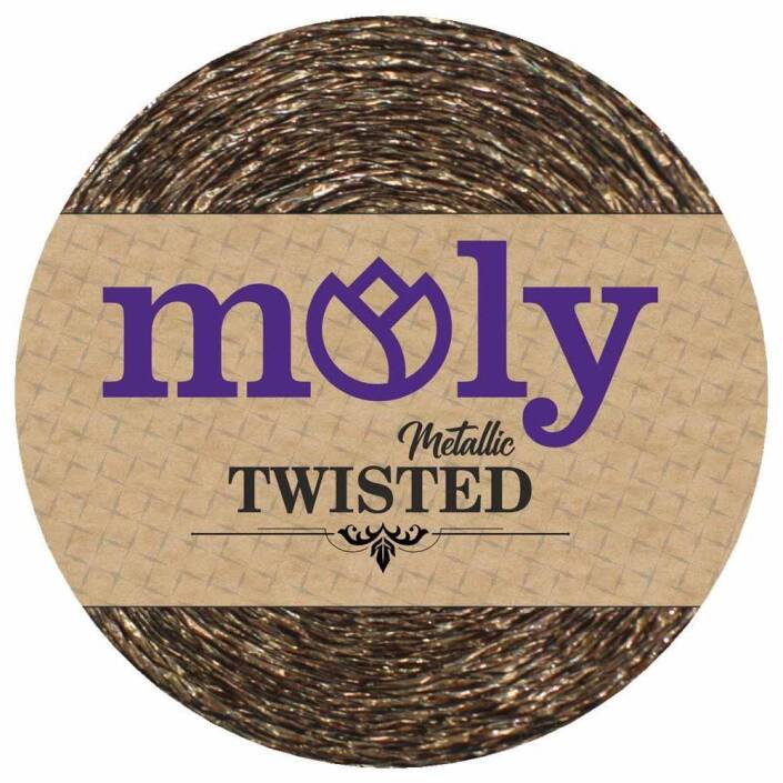 Moly Metalik Twisted Bükümlü Sim İp ( 250 Gram ) Kahverengi - 3