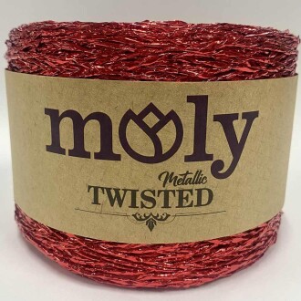 Moly Metalik Twisted Bükümlü Sim İp ( 250 Gram ) Kırmızı - 1