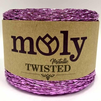 Moly Metalik Twisted Bükümlü Sim İp ( 250 Gram ) Lila - 1