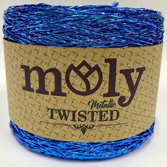 Moly Metalik Twisted Bükümlü Sim İp ( 250 Gram ) Mavi - 1