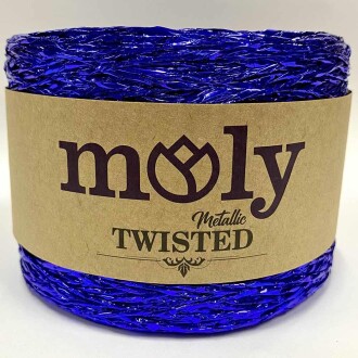 Moly Metalik Twisted Bükümlü Sim İp ( 250 Gram ) Saks Mavisi - 1