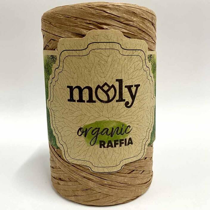 Moly Organik Rafya İpi ( 100 Gram ) Açık Kahve - 1