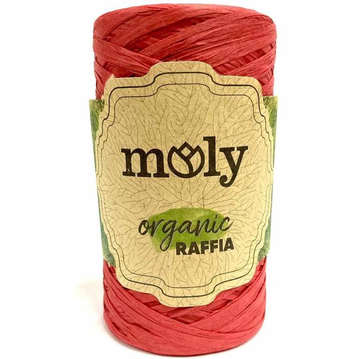 Moly Organik Rafya İpi ( 100 Gram ) Kırmızı - 1