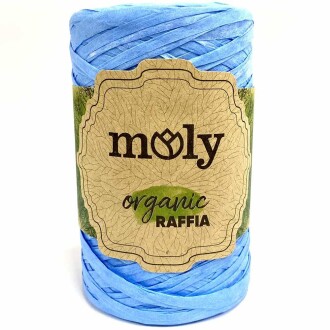 Moly Organik Rafya İpi ( 100 Gram ) Mavi - 1