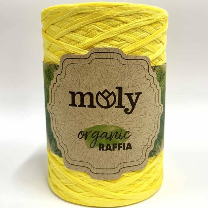 Moly Organik Rafya İpi ( 100 Gram ) Sarı - 1