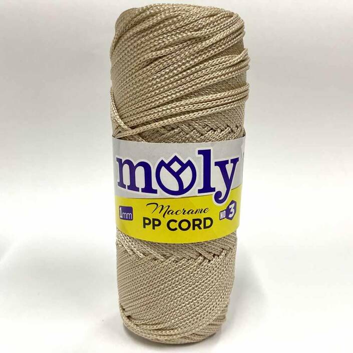 Moly Polyester Makrome İpi Açık Bej ( 100 Gr ) - 1