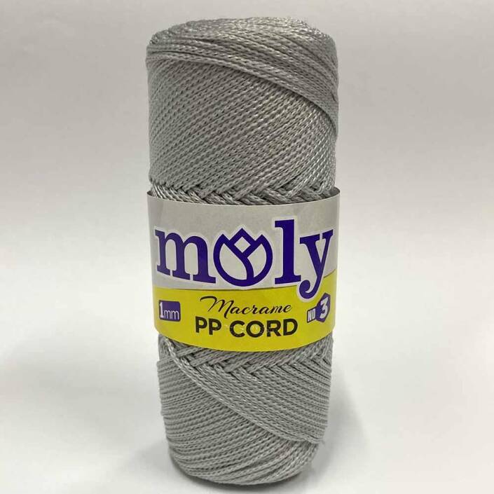 Moly Polyester Makrome İpi Açık Gri ( 100 Gr ) - 1