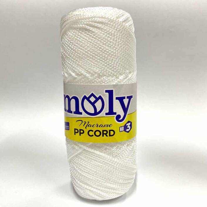 Moly Polyester Makrome İpi Beyaz ( 100 Gr ) - 1