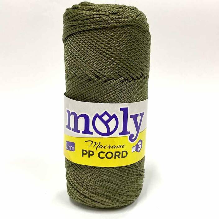 Moly Polyester Makrome İpi Haki Yeşili ( 100 Gr ) - 1