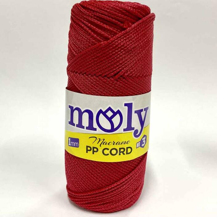 Moly Polyester Makrome İpi Kırmızı ( 100 Gr ) - 1