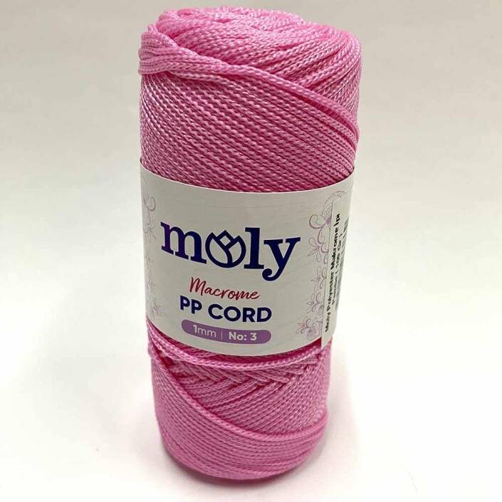 Moly Polyester Makrome İpi Pembe ( 100 Gr ) - 1