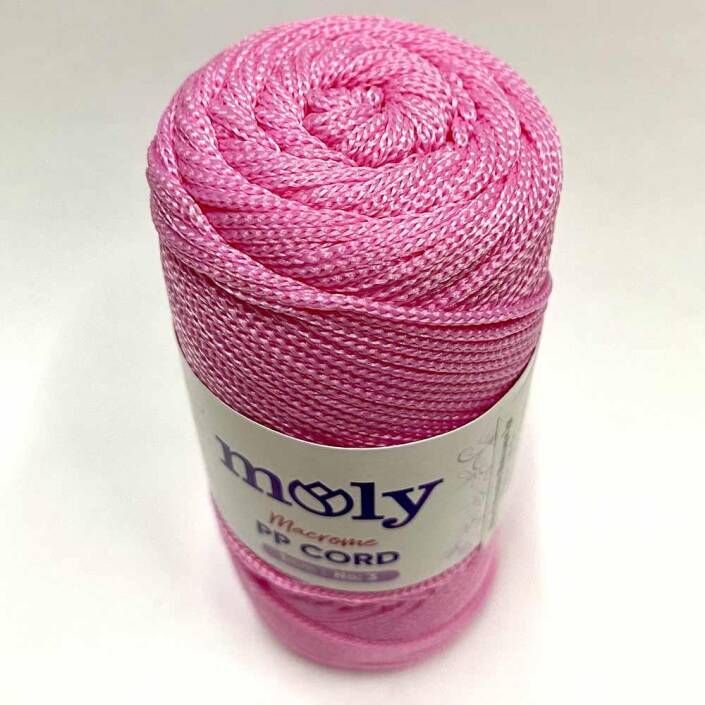 Moly Polyester Makrome İpi Pembe ( 100 Gr ) - 2